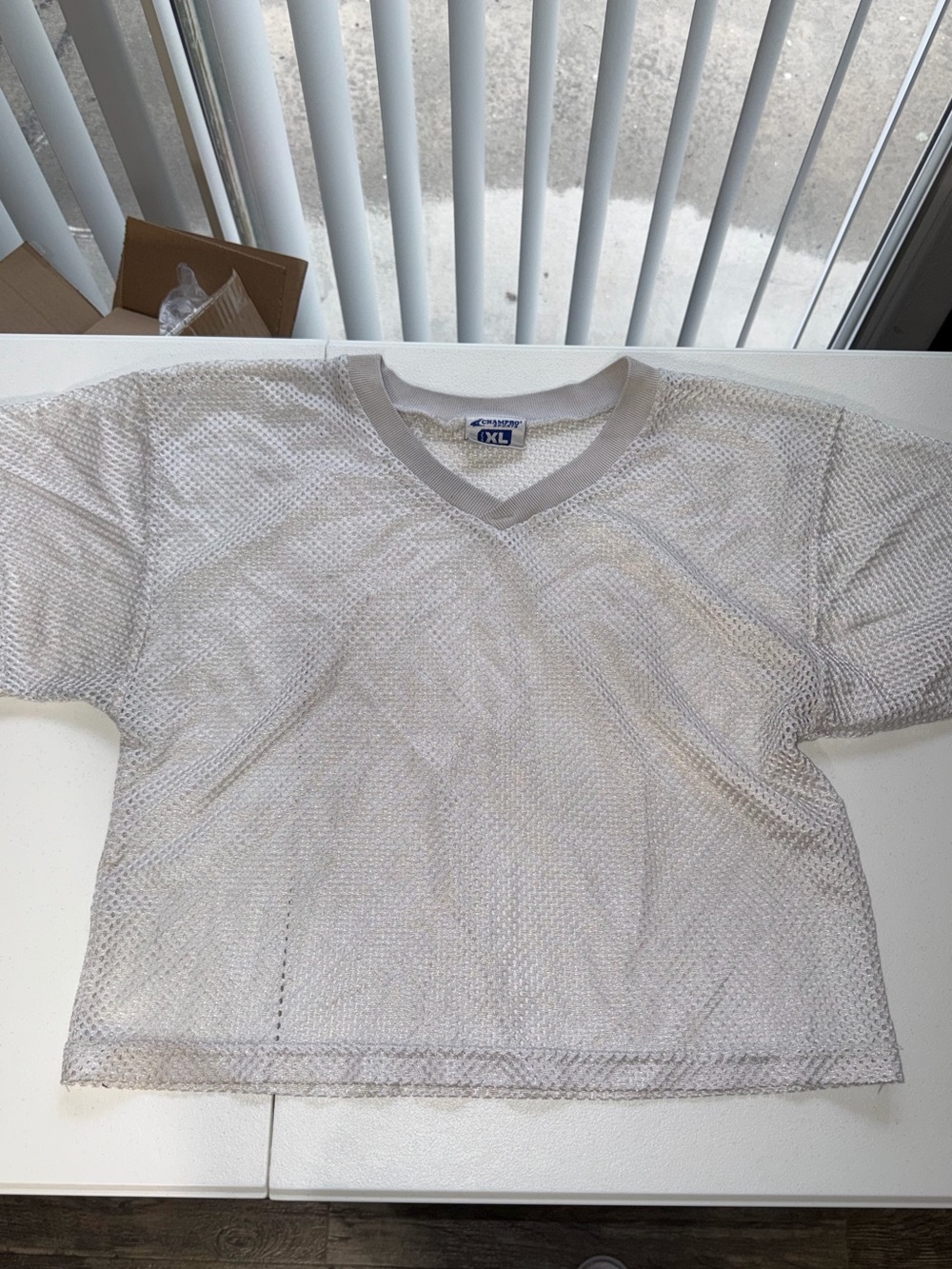 Women’s Champion White Mesh V-Neck Jersey